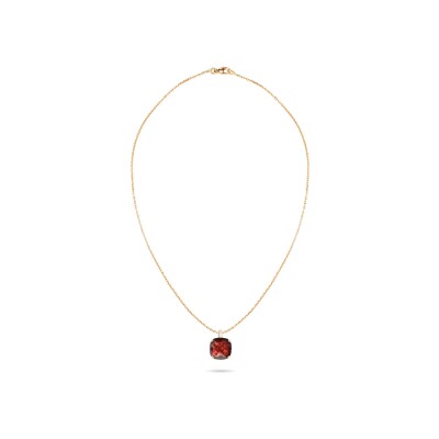 Collier Cesare Pompanon Poppy Blue en or rose et Grenat