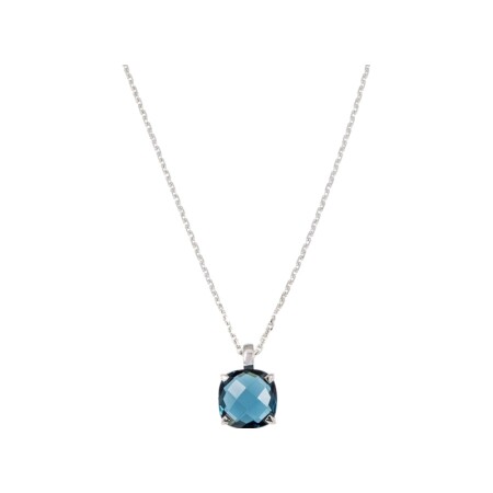 Collier Cesare Pompanon Poppy Blue en or blanc et topaze Blue London