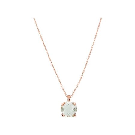 Collier Cesare Pompanon Poppy Blue en or rose et prasiolite