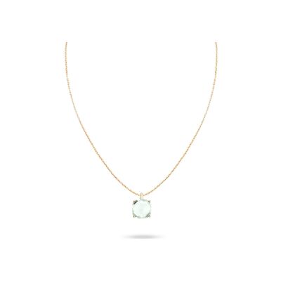 Collier Cesare Pompanon Poppy Blue en or rose et prasiolite