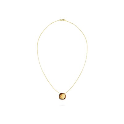 Collier Cesare Pompanon Poppy Blue Mini en or jaune et citrine madère
