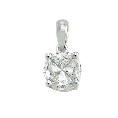 Pendentif H.Gringoire Geometric en or jaune et diamants