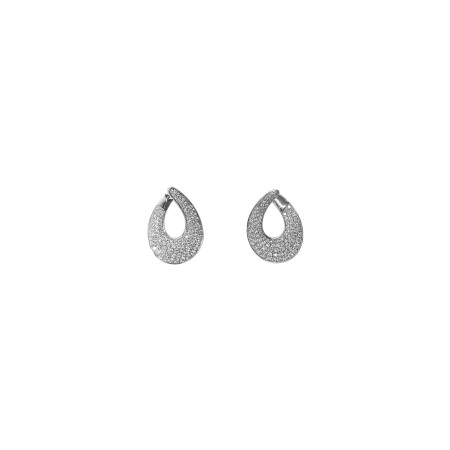 Boucles d'oreilles Isabelle Barrier en or blanc et diamants naturels