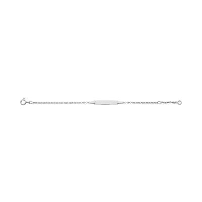 Gourmette Bébé en or blanc, taille 14cm