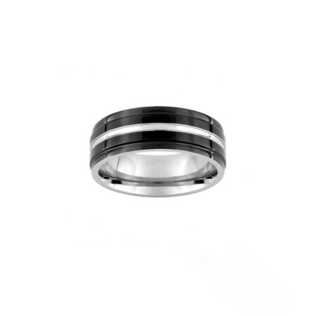 Bague Cargo bicolore en acier