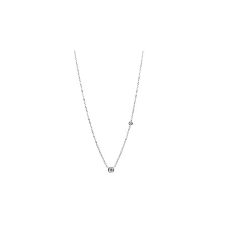 Collier Isabelle Barrier en or blanc et diamants  de 0.18ct 