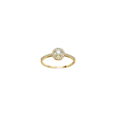 Bague en or jaune et diamant