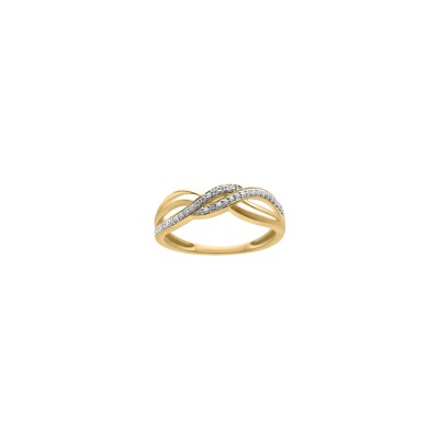 Bague en or jaune et diamant