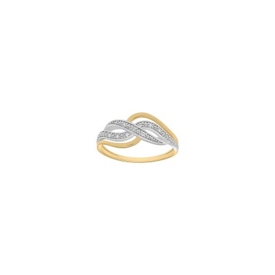 Bague en or jaune et diamant