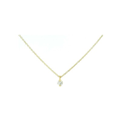Pendentif en or jaune et diamant 0.15ct