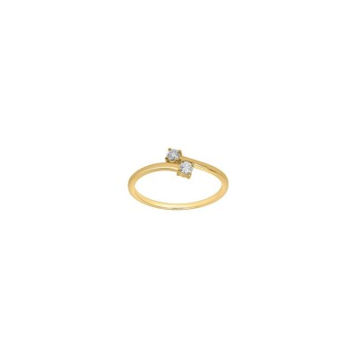 Bague en or jaune et diamant
