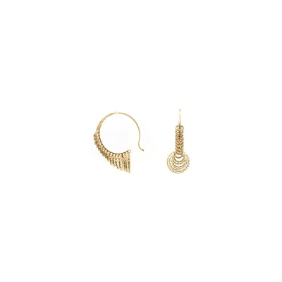 Boucles d'oreilles Orus Bijoux Spiral en argent doré