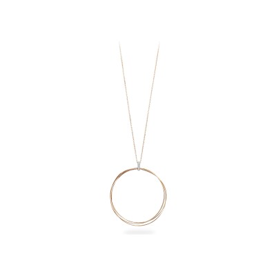 Collier Isabelle Barrier bicolore serti de diamants naturels