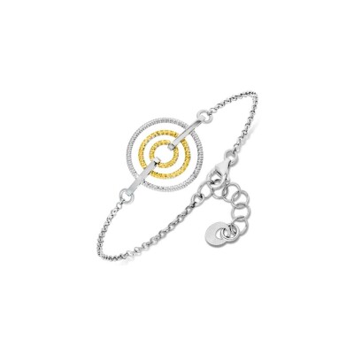 Bracelet Orus Bijoux Spiral en argent doré et argent rhodié