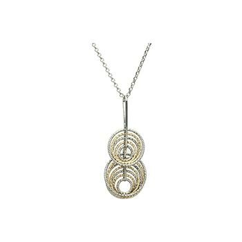 Collier Orus Bijoux Spiral en argent doré et argent rhodié