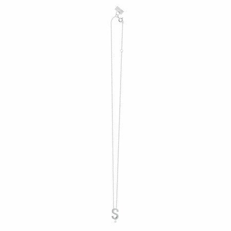 Collier Vanrycke Abécédaire lettre S en or blanc et 1 diamant