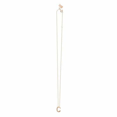 Collier Vanrycke Abécédaire lettre C en or rose