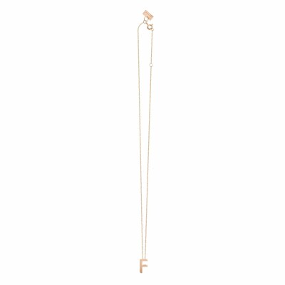 Collier Vanrycke Abécédaire lettre F en or rose