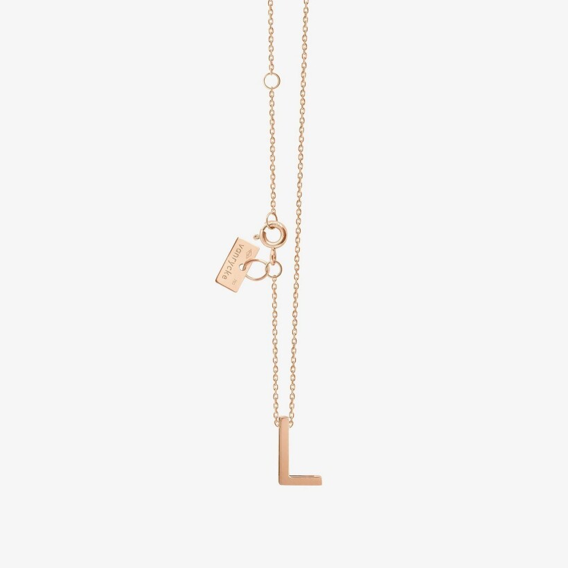 Collier Vanrycke Abécédaire lettre L en or rose