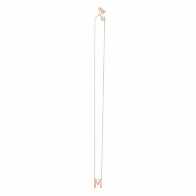 Collier Vanrycke Abécédaire lettre M en or rose