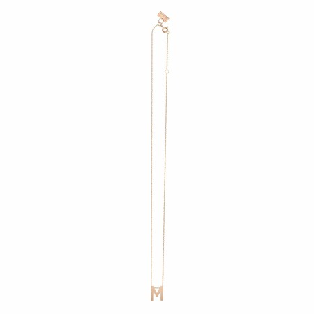 Collier Vanrycke Abécédaire lettre M en or rose