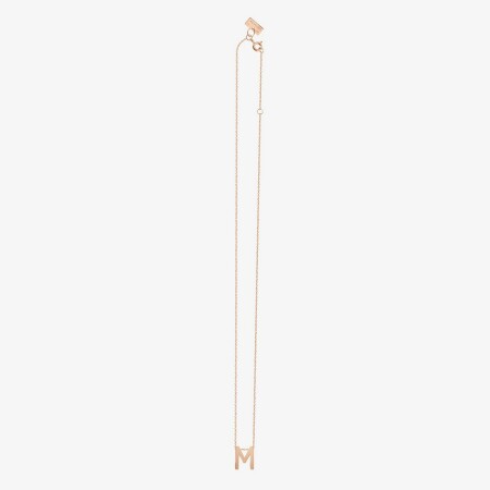 Collier Vanrycke Abécédaire lettre M en or rose