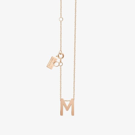 Collier Vanrycke Abécédaire lettre M en or rose