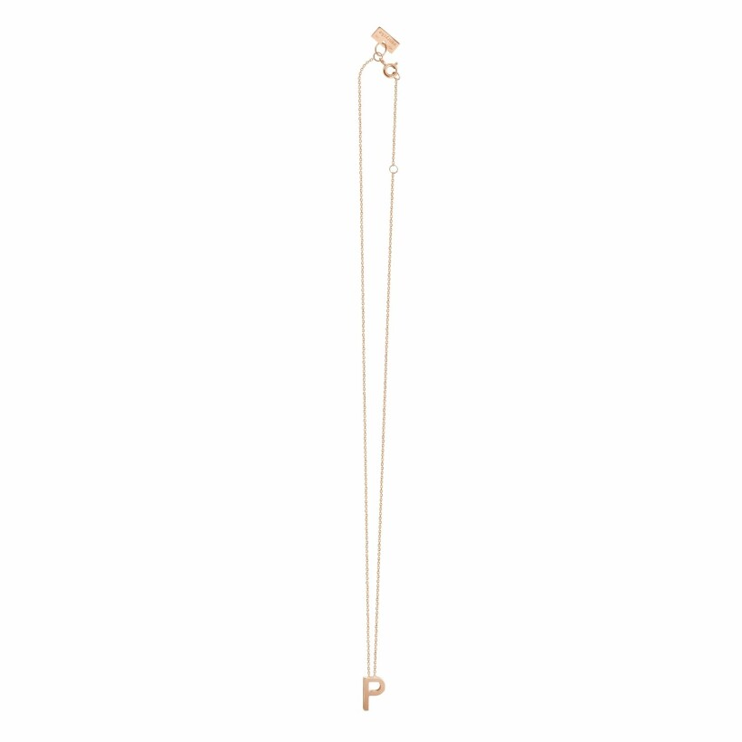 Collier Vanrycke Abécédaire lettre P en or rose