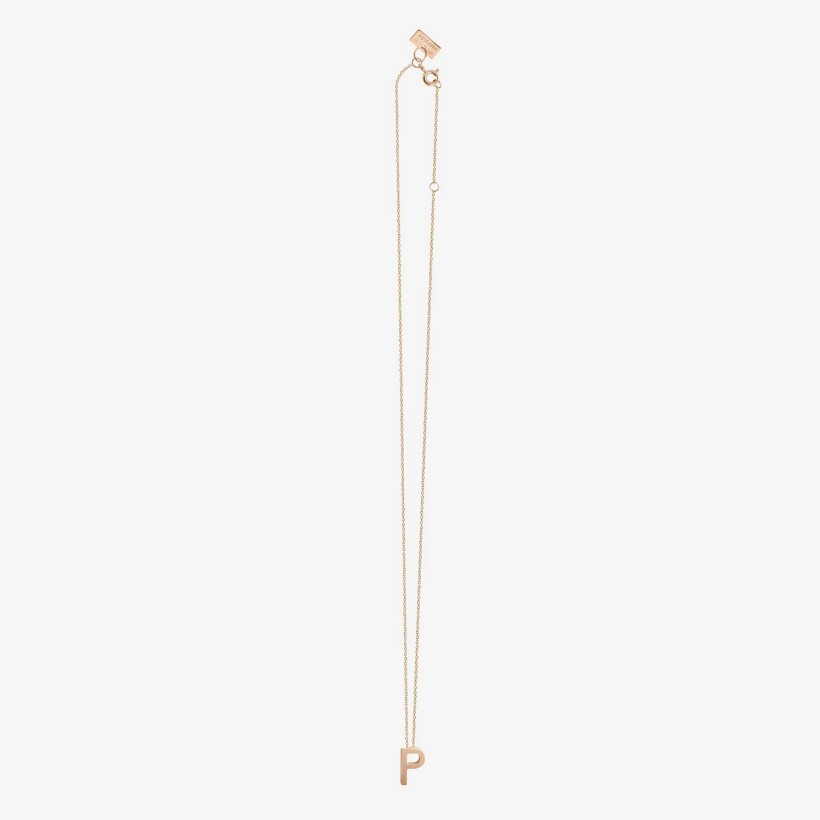 Collier Vanrycke Abécédaire lettre P en or rose