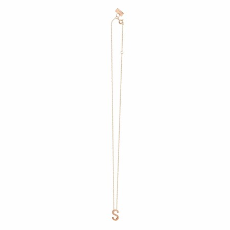 Collier Vanrycke Abécédaire lettre S en or rose