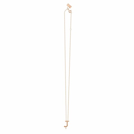 Collier Vanrycke Abécédaire lettre J en or rose et 1 diamant