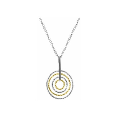 Collier Orus Bijoux Spiral en argent doré et argent rhodié