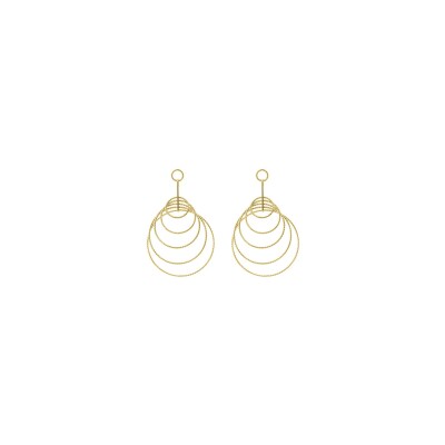 Boucles d'oreilles Orus Bijoux Spiral en argent doré