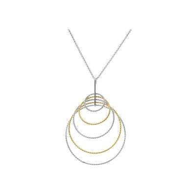 Collier Orus Bijoux Spiral en argent doré et argent rhodié