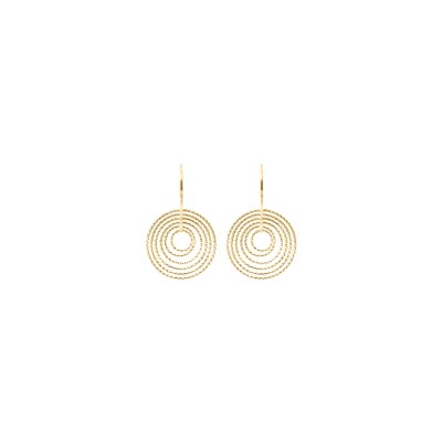 Boucles d'oreilles Orus Bijoux Spiral en argent doré