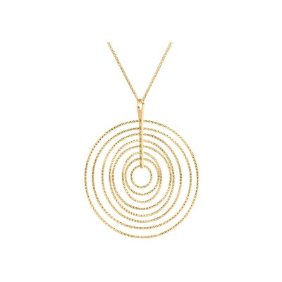 Collier Orus Bijoux Spiral en argent doré