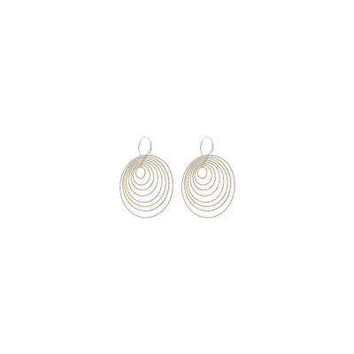 Boucles d'oreilles Orus Bijoux Spiral en argent doré et argent rhodié
