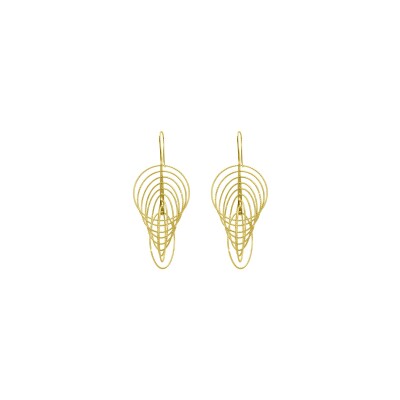 Boucles d'oreilles Orus Bijoux Spiral en argent doré