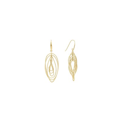 Boucles d'oreilles Orus Bijoux Spiral en argent doré