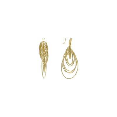 Boucles d'oreilles Orus Bijoux Spiral en argent doré