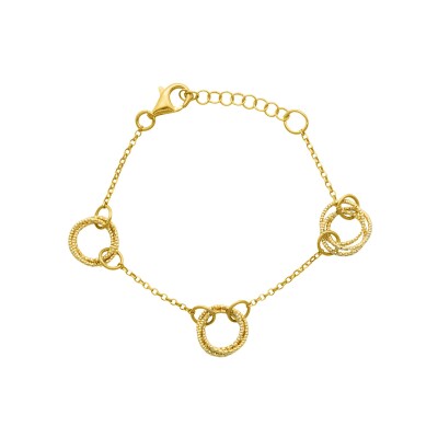 Bracelet Orus Bijoux Spiral en argent doré