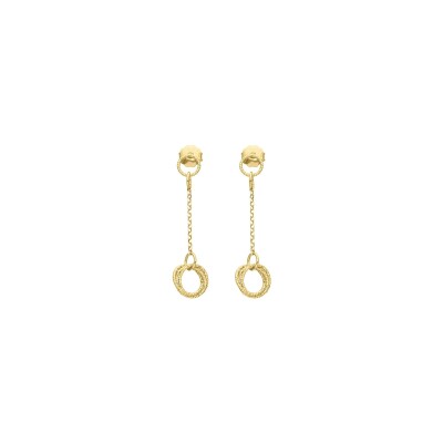 Boucles d'oreilles Orus Bijoux Spiral en argent doré