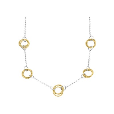 Collier Orus Bijoux Spiral en argent doré