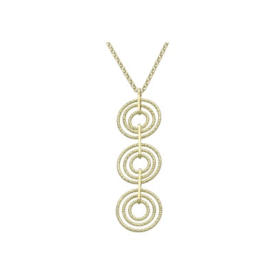 Collier Orus Bijoux Spiral en argent doré