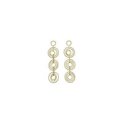 Boucles d'oreilles Orus Bijoux Spiral en argent doré