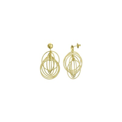 Boucles d'oreilles Orus Bijoux Spiral en argent doré