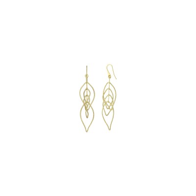 Boucles d'oreilles Orus Bijoux Spiral en argent doré