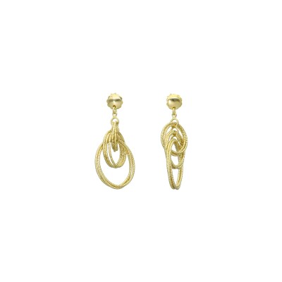 Boucles d'oreilles Orus Bijoux Spiral en argent doré