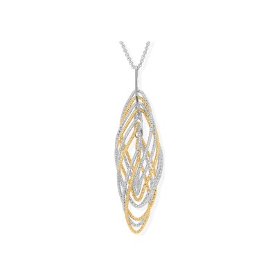 Collier Orus Bijoux Spiral en argent doré et argent rhodié