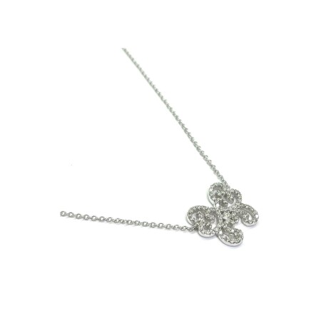 Pendentif Isabelle Barrier en or blanc et diamants de 0.45ct